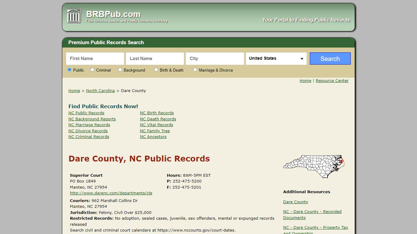 Dare County Public Records | Search North Carolina ...