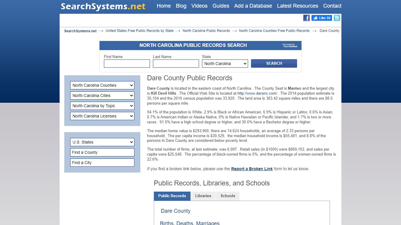 Dare County Criminal and Public Records